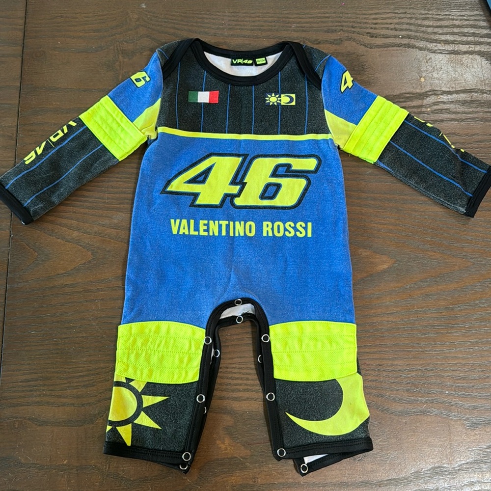 Moto GP Valentino Rossi “The Doctor” one piece & matching bucket hat!